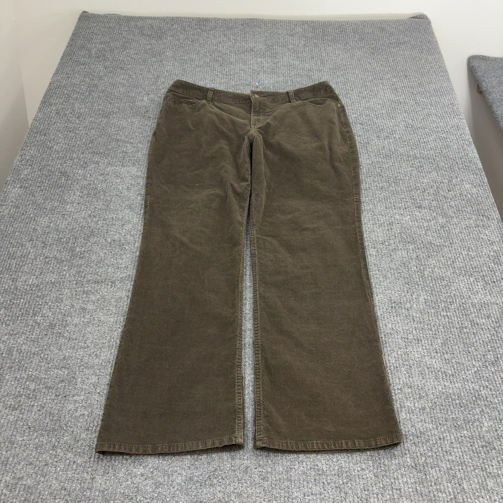 Sonoma Pants Woman 16W Brown Corduroy Modern Boot Bootcut Casual Classic